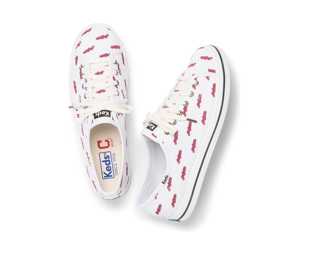 Tenis Keds Mujer Blancos/Rojos - Kickstart Mlb® - 4205-GJKRS